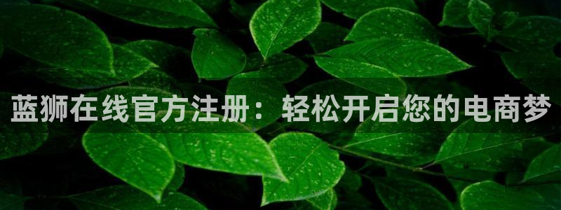 门徒娱乐加拿大官网：蓝狮在线官方注册：轻松开启您的电商梦