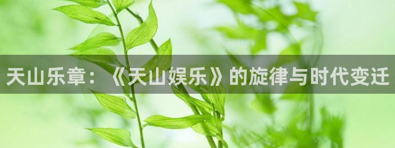 门徒娱乐平台app下载安装：天山乐章：《天山娱乐》的旋律与时代变迁